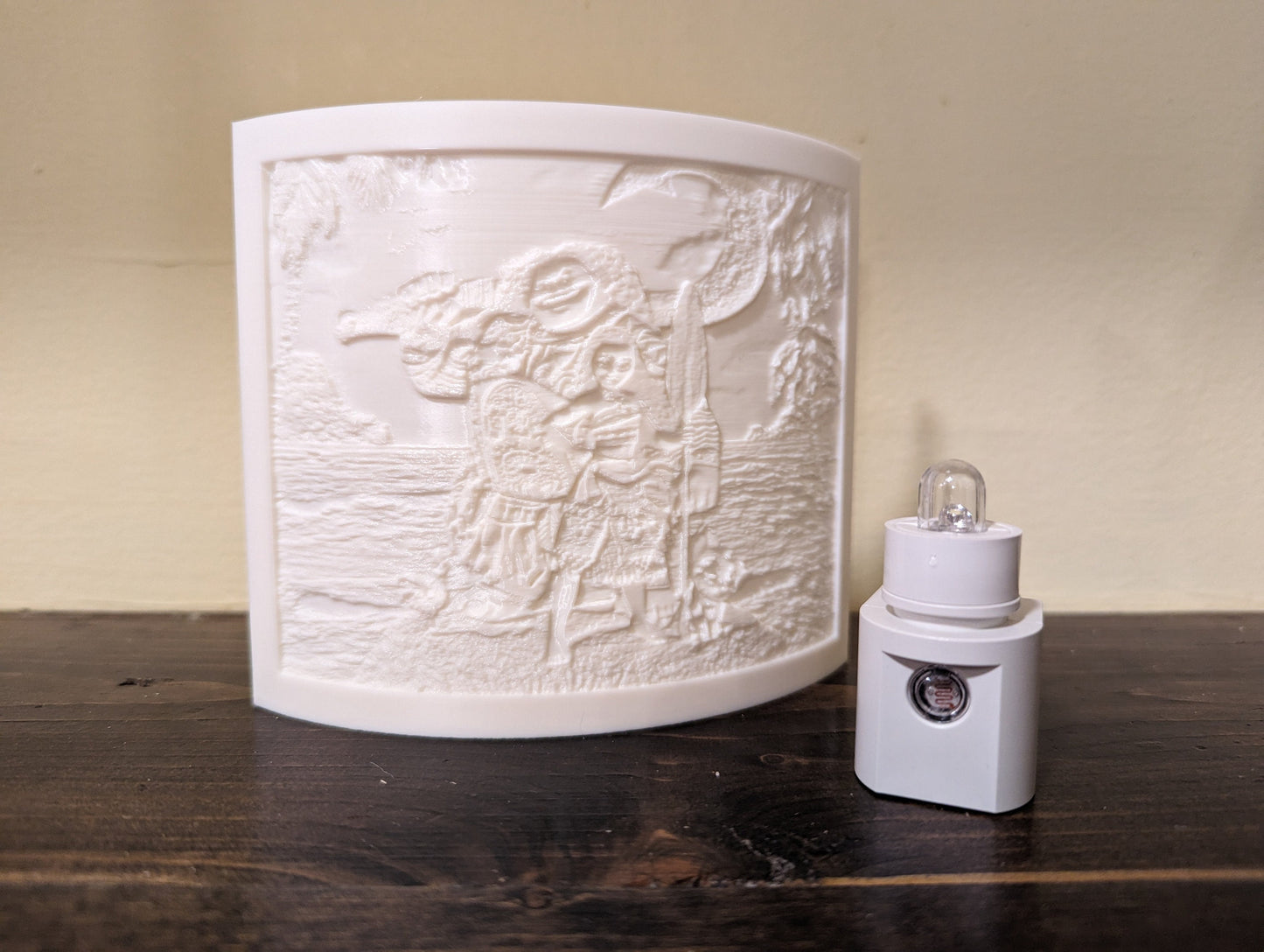 Personalized Night Light Lithophane - Dusk to Dawn Sensor Perfect for Kids, Nursery, Bedroom, Bathroom, Hallway, Stairs, Kitchen and more!