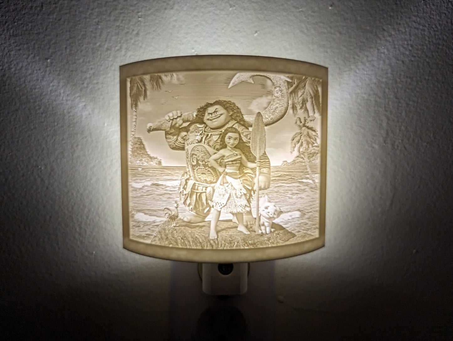 Personalized Night Light Lithophane - Dusk to Dawn Sensor Perfect for Kids, Nursery, Bedroom, Bathroom, Hallway, Stairs, Kitchen and more!