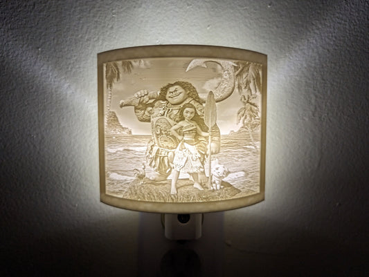 Personalized Night Light Lithophane - Dusk to Dawn Sensor Perfect for Kids, Nursery, Bedroom, Bathroom, Hallway, Stairs, Kitchen and more!